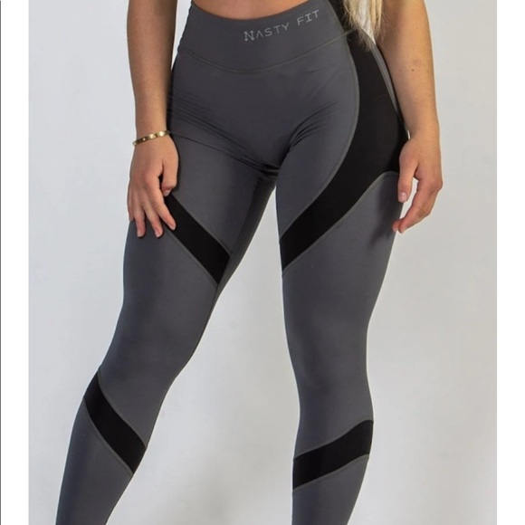 nastyfit Pants - NastyFit Black/Grey Contour Leggings